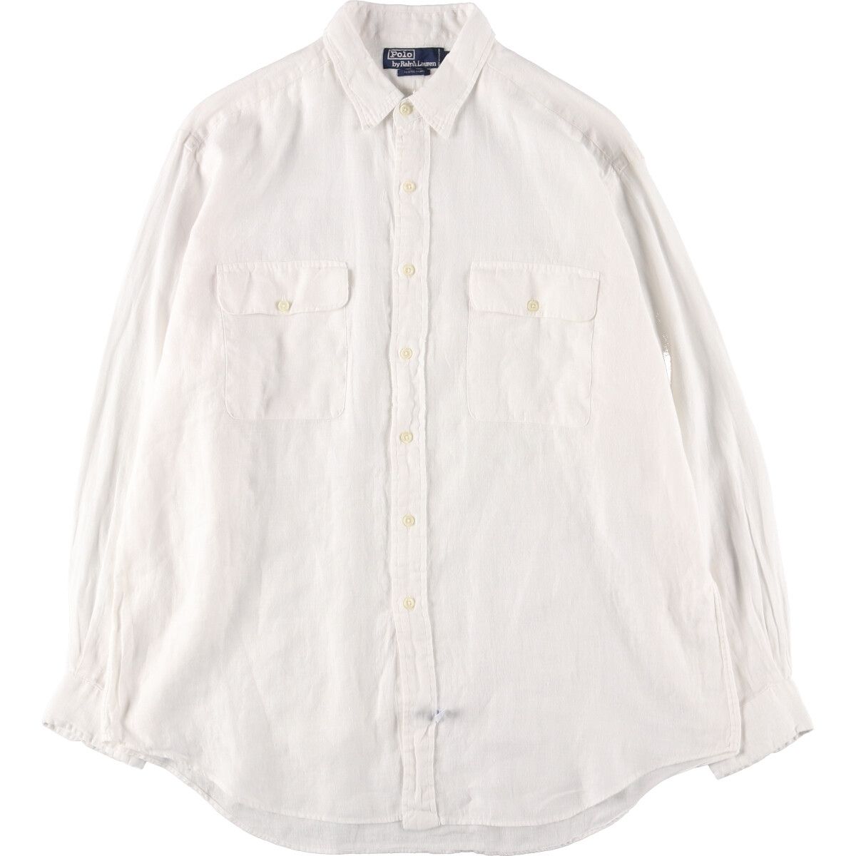 古着 90年代 ラルフローレン Ralph Lauren POLO by Ralph Lauren 長袖 リネンシャツ メンズL ヴィンテージ/eaa454202