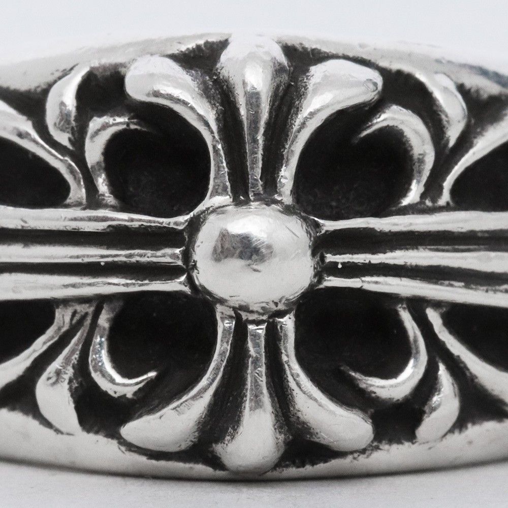 21号 CHROME HEARTS フローラル クロス リング シルバー - メルカリ