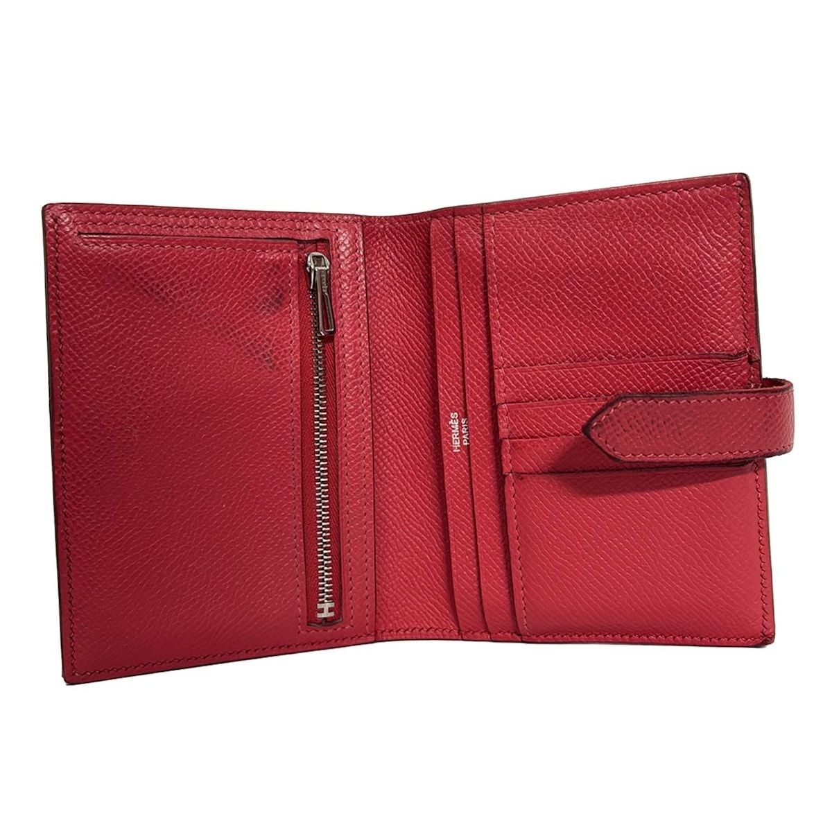 HERMES(エルメス) 2つ折り財布 ベアンコンパクト ルージュカザック  