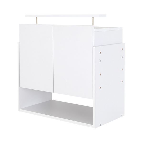 コレクションケース/収納棚 ワイド 専用上置き 【ハイタイプ 奥行39cm用 ホワイト】 幅83.1cm 本体別売 【組立品】【】