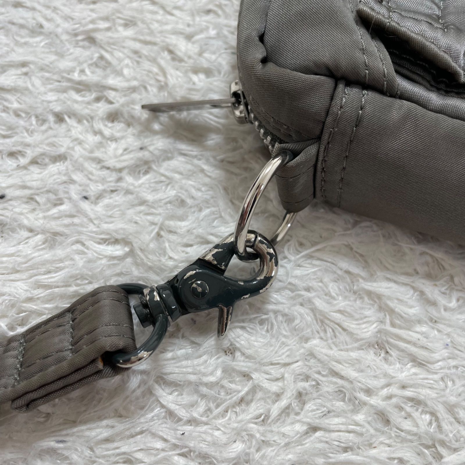 美品☆PORTERポーター タンカー 2way ショルダーバッグ シルバーグレー