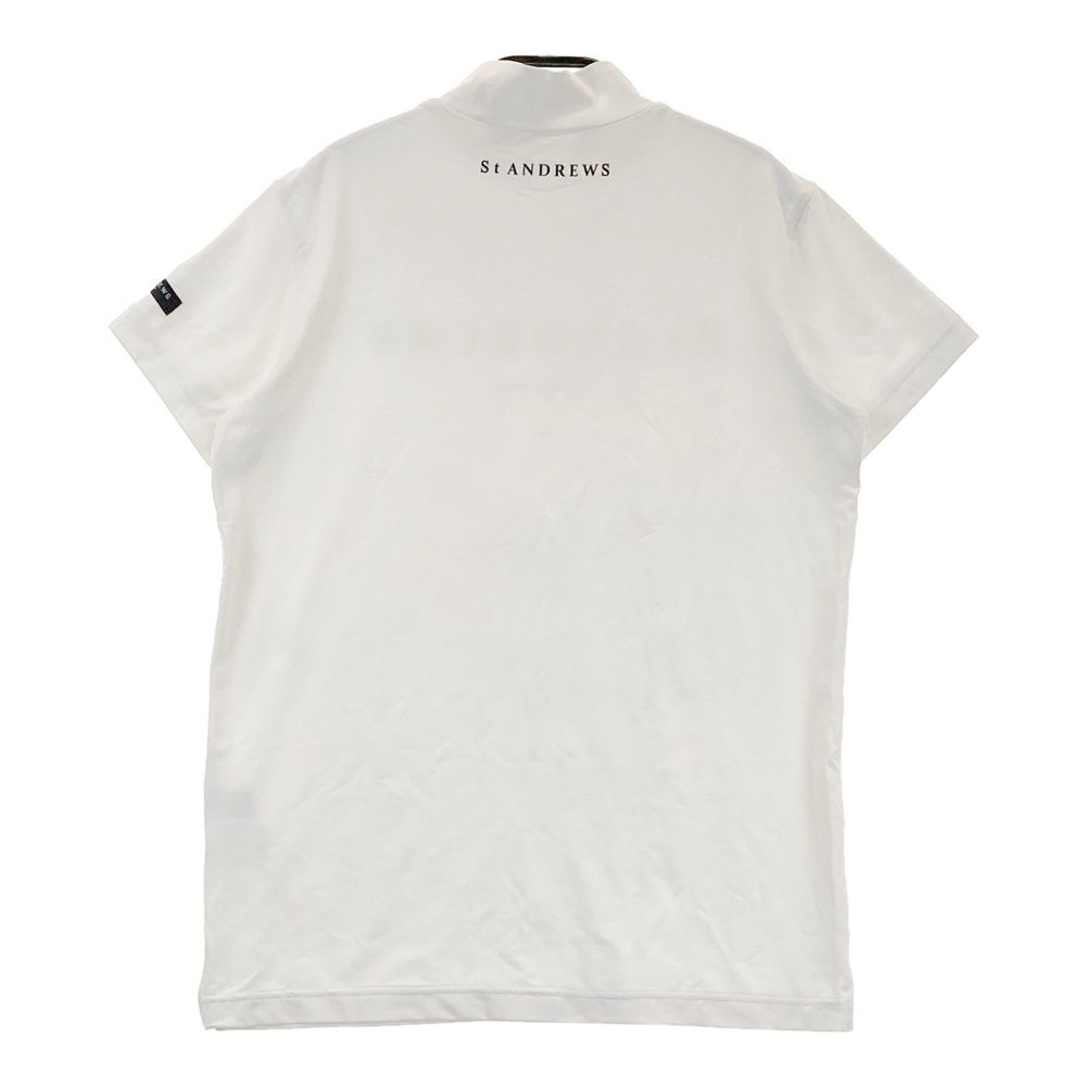サイズ：L ST ANDREWS セントアンドリュース  ハイネック 半袖Tシャツ  ホワイト系 [240101415826] ゴルフウェア メンズ ストスト サイズ：L ST ANDREWS セントアンドリュース ハイネック 半袖T