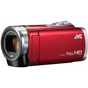 非常に良い)JVC Everio ハイビジョンメモリームービー レッド GZ-HM155 
