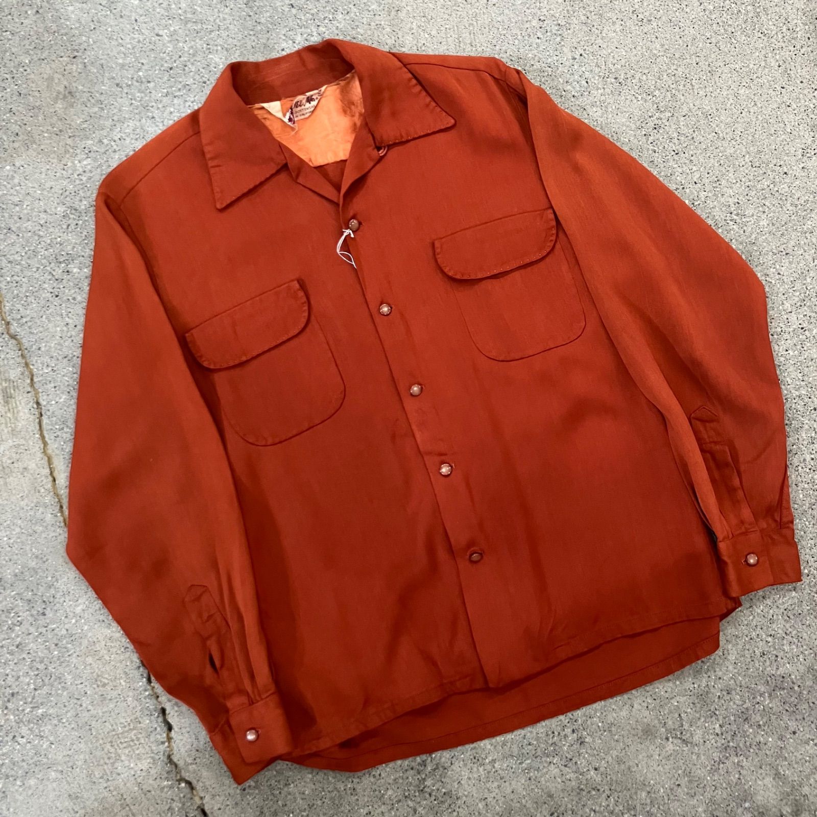 Del Mar 60s Heavy Rayon Shirt M Good Color