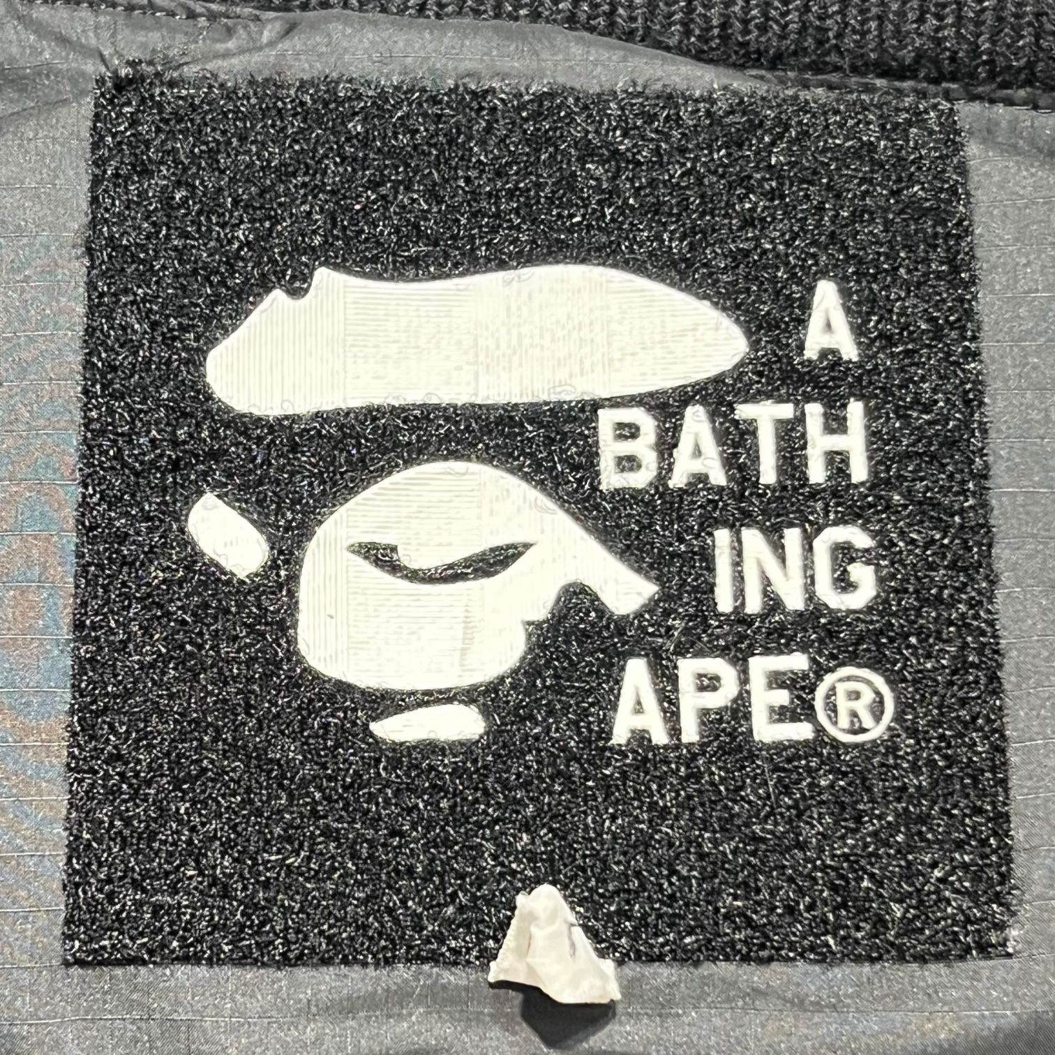 A BATHING APE(アベイシングエイプ) 90's face quilted down vest フェイズ キルティング ダウン ベスト L ブラック 初期 90年代