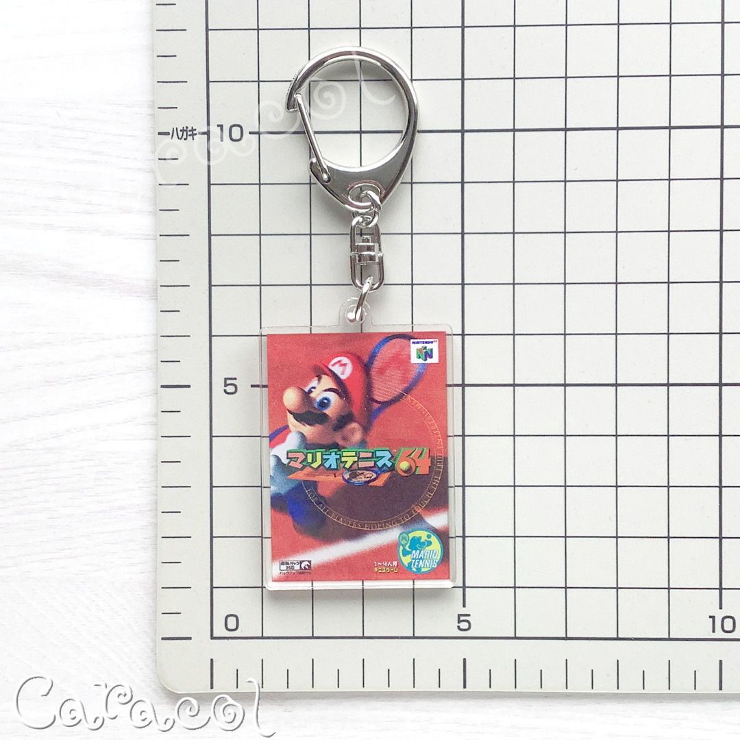 マリオテニス64 NINTENDO64 タイトル パッケージキーホルダー