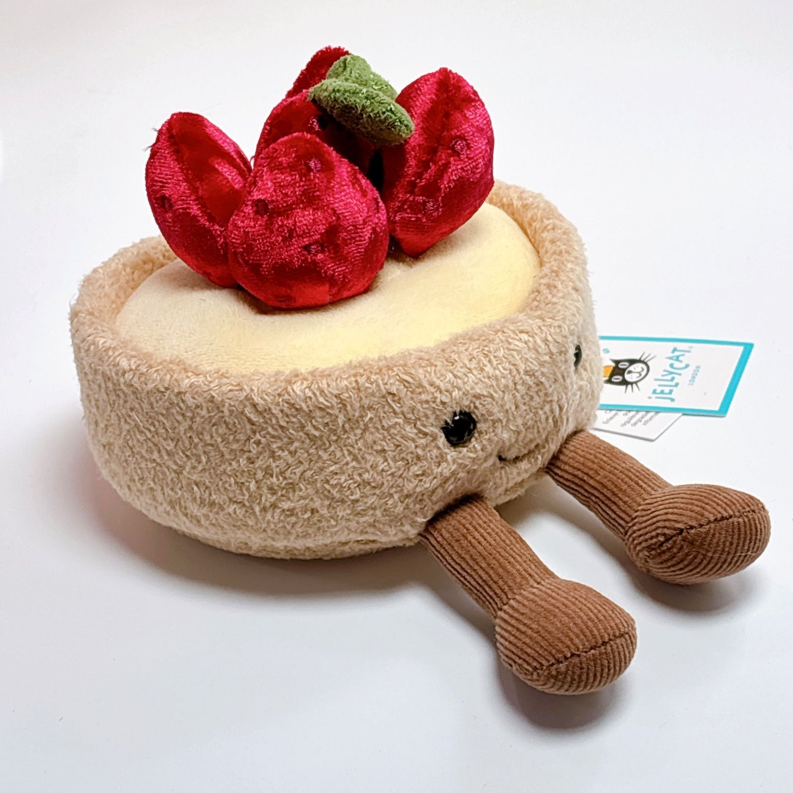 新品 ジェリーキャット Jellycat ストロベリータルト ぬいぐるみ 袋