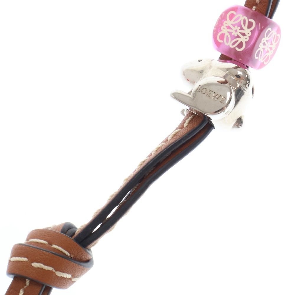 LOEWE (ロエベ) パーソナライズチャーム レザーストラップ ラビット