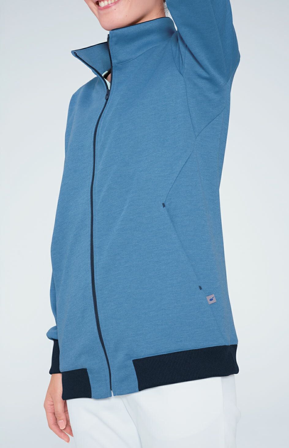  ナガイレーベン ジップアップブルゾン TJ-2000 ネイビー ピンク その他 介護用衣料 寝巻き