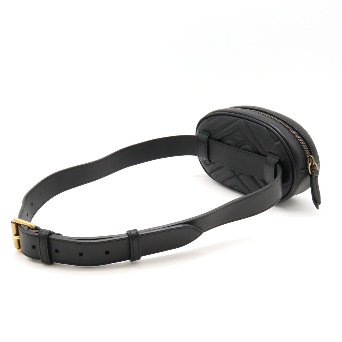【美品✨】GUCCI グッチ　ボディバッグ　ウエストポーチ　マーモント　革　黒 476434-dsvrt-1000.jpg