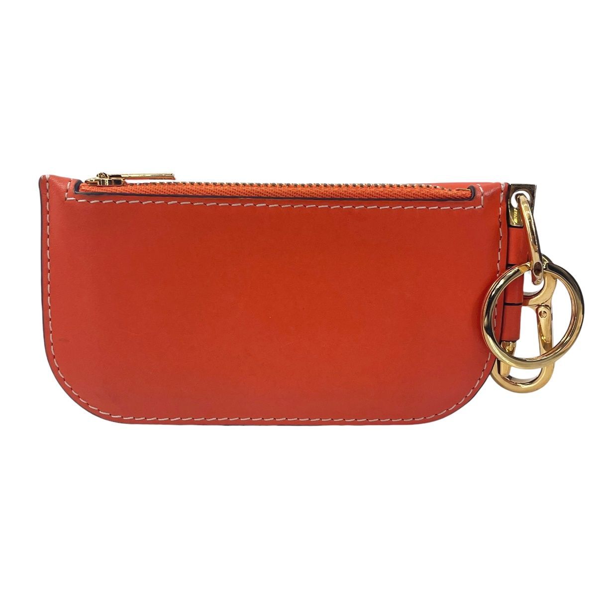 中古】 LOEWE ロエベ ゲート コインケース 061828 レザー オレンジ