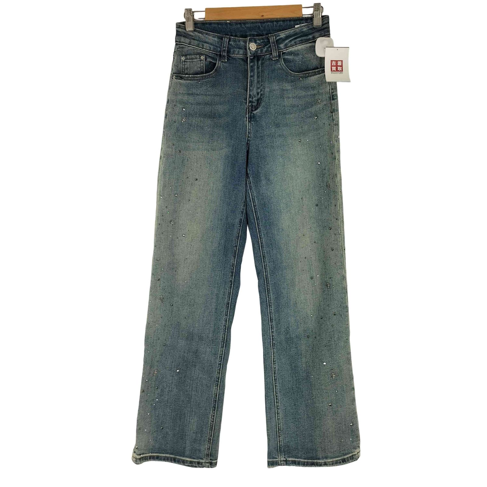 ユーズドフルギ USED古着 ラメデザインデニムパンツ レディース