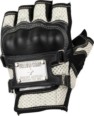 ハーフフィンガーグローブ アイボリー Mサイズ YG-305S イエローコーン