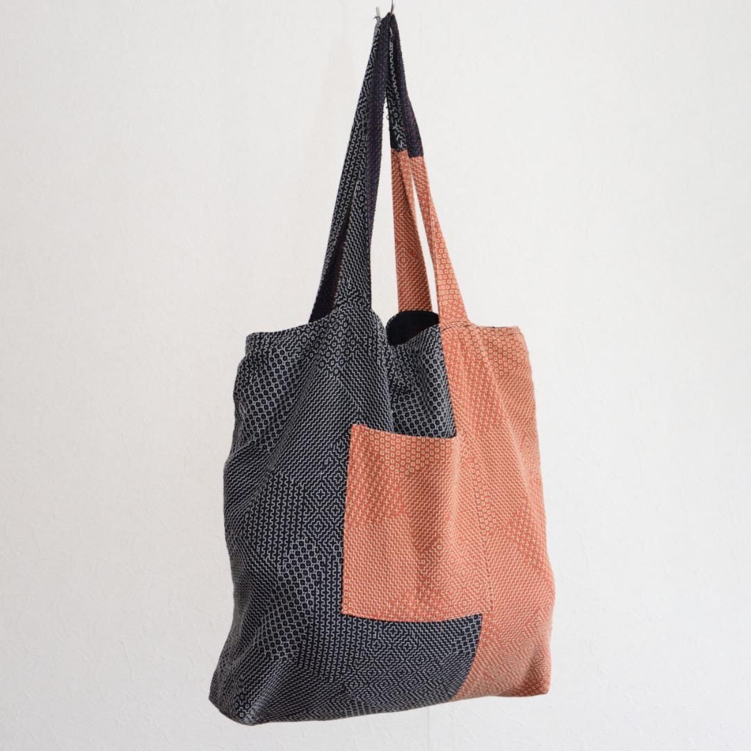 ジャパンヴィンテージ 刺し子 木綿 トートバッグ ― ハンドメイド 一点物 | Japanese Vintage Sashiko Cotton Tote Bag – Handmade One-of-a-Kind
