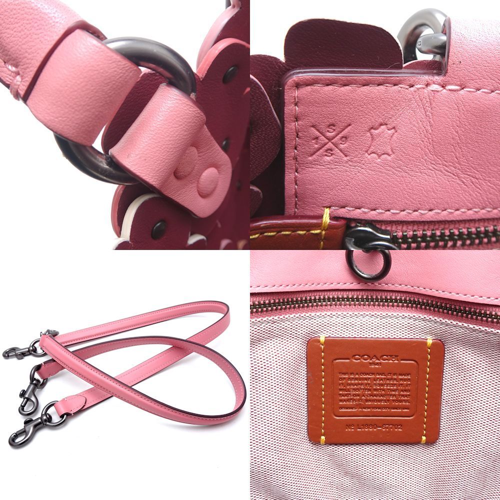 COACH コーチ ティーローズバスケットバッグ 67702 2Wayバッグ 日本