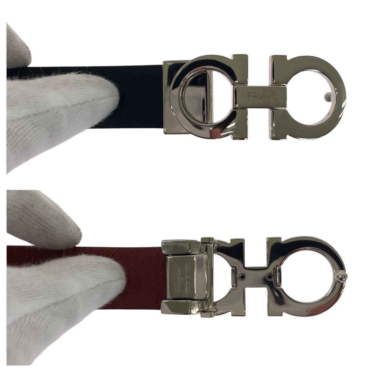 超美品 Salvatore Ferragamo サルヴァトーレフェラガモ ガンチーニ