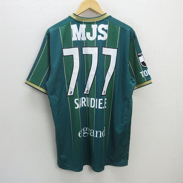 Q500着限定東京ヴェルディ/TOKYO VERDY 2021 3rd レプリカユニフォームSARUDIE.E【 XO 】777番/34【中古】