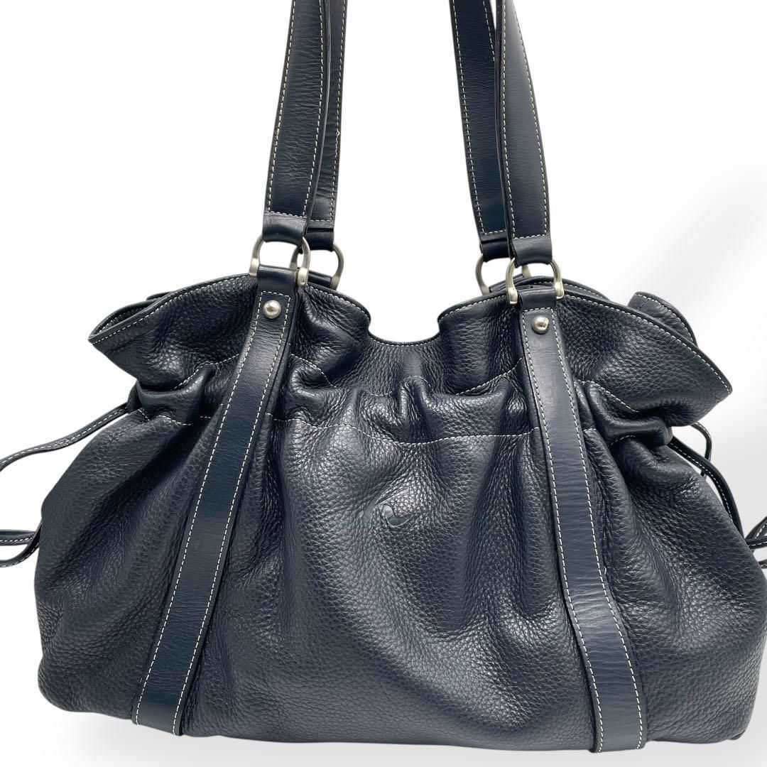 極美品 kitamura ハンドバッグ 巾着 ワンショルダーバッグ