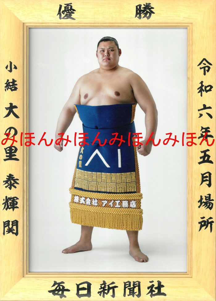 大の里泰輝関　優勝ミニ額 大相撲ミニ額 大相撲優勝額　令和６（２０２４）年５月場所 優勝 小結 大の里 関 （初優勝） ※受注生産品のため、ご注文後はいかなる理由でも返品、返金はできません