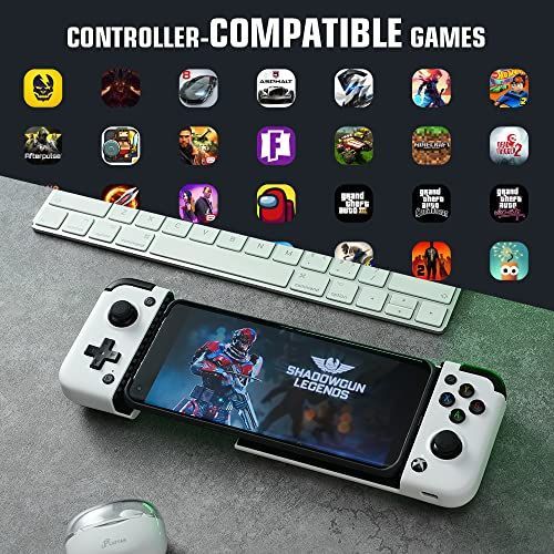 White GameSir X2 Pro-Xbox モバイル ゲーム コントローラー Android Type-C 用ゲームパッド xCloud,  Stadia, Luna, Apex, Diablo Immortal 対応 スマホコントローラー 1 か月 X