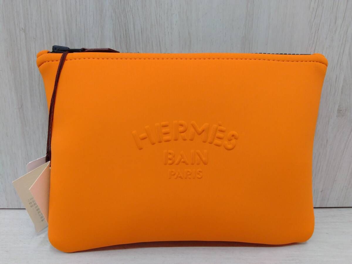 土日も発送！【未使用・自宅保管】HERMÈS ネオバンＰＭ オレンジ ポーチ エルメス Neobain ネオバン ポーチ オレンジ Orange PM (HERMES