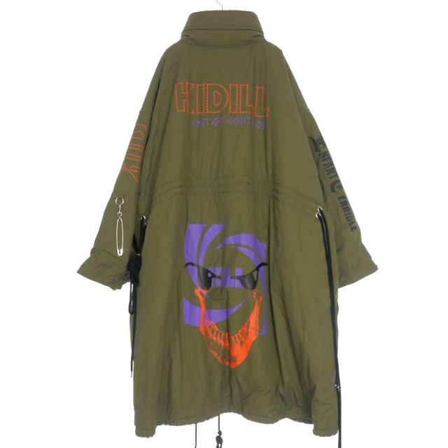 キディル KIDILL 23AW MODS COAT MULTI PRINT プリント ミリタリー モッズコート ジャケット F カーキ KL733