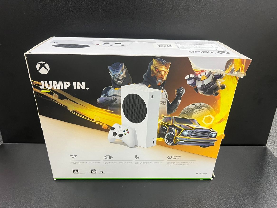 ①格安出品新品未使用(箱キズあり)Xbox Series S フォートナイト、ロケットリーグ、フォールガイズ 同梱版512gb - メルカリ