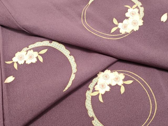 平和屋着物○上質な小紋 雪輪舞桜文 金彩 正絹 逸品 DAAR4348tw - メルカリ 