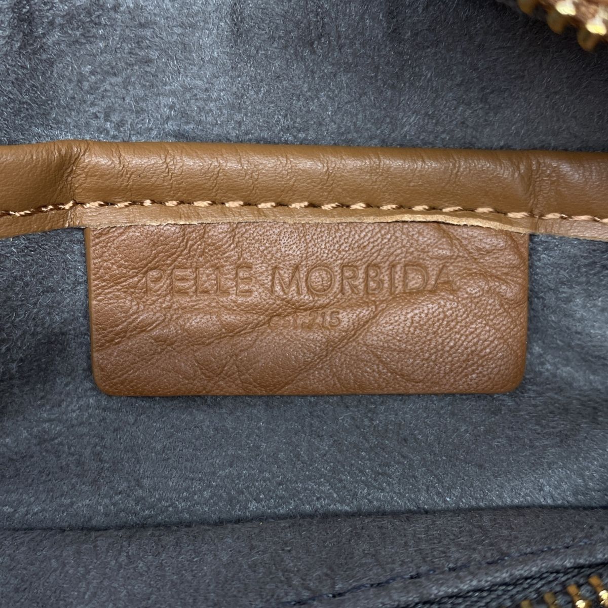 PELLE MORBIDA ペッレモルビダ レザーコンビキャンバスショルダー 