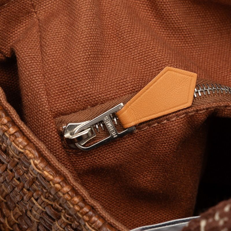 HERMES エルメス タムールPM バケットバッグ ブラウンセルロース