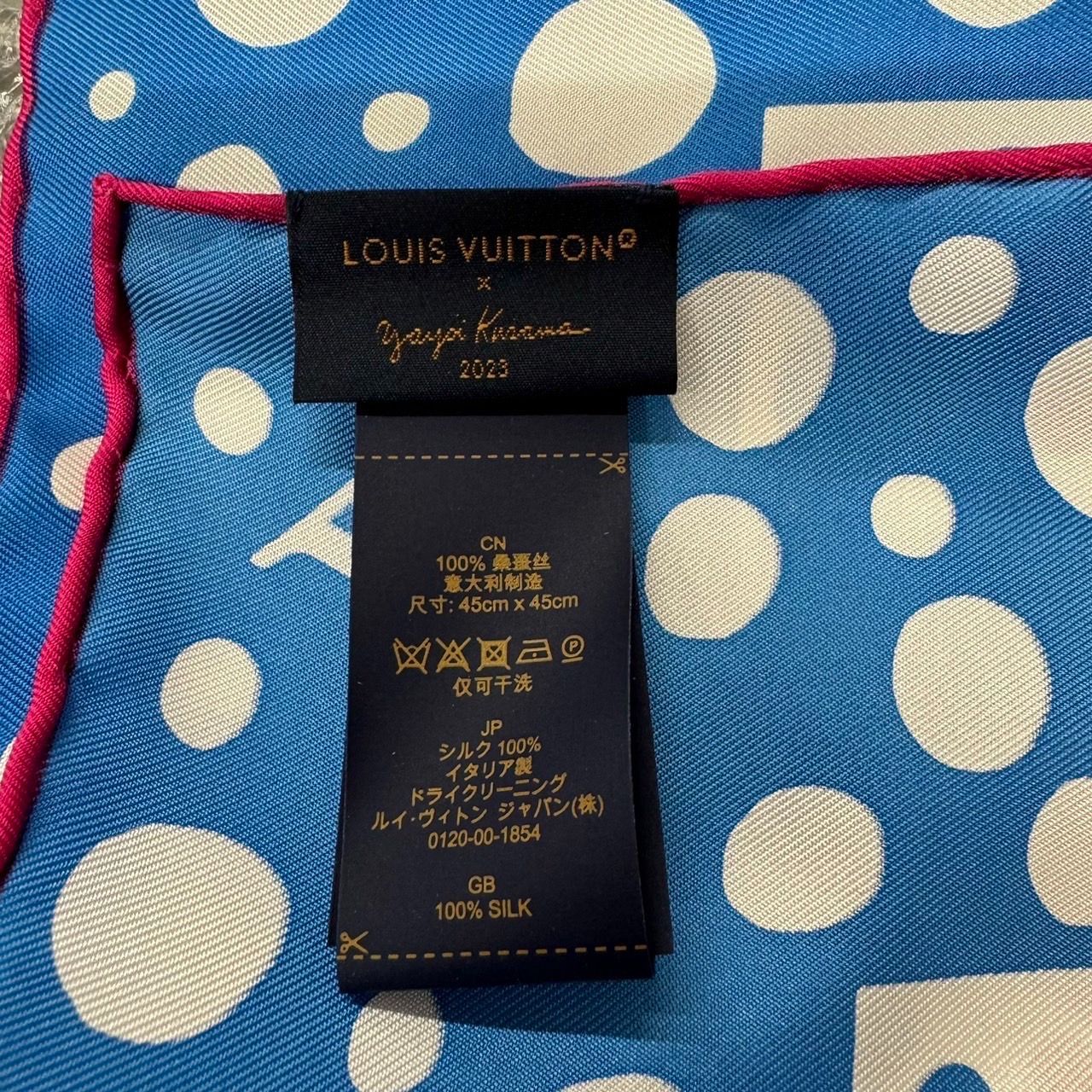 Louis Vuitton 草間彌生 LV × YK カレ45・インフィニティ ドット M78318 ルイヴィトン スカーフ 未使用