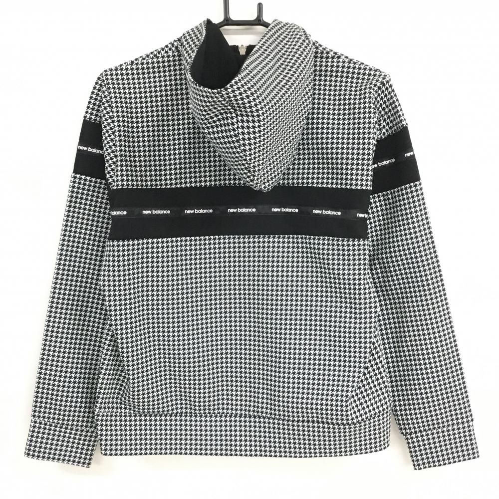 超美品】ニューバランスゴルフ ジップパーカー 黒×白 千鳥格子