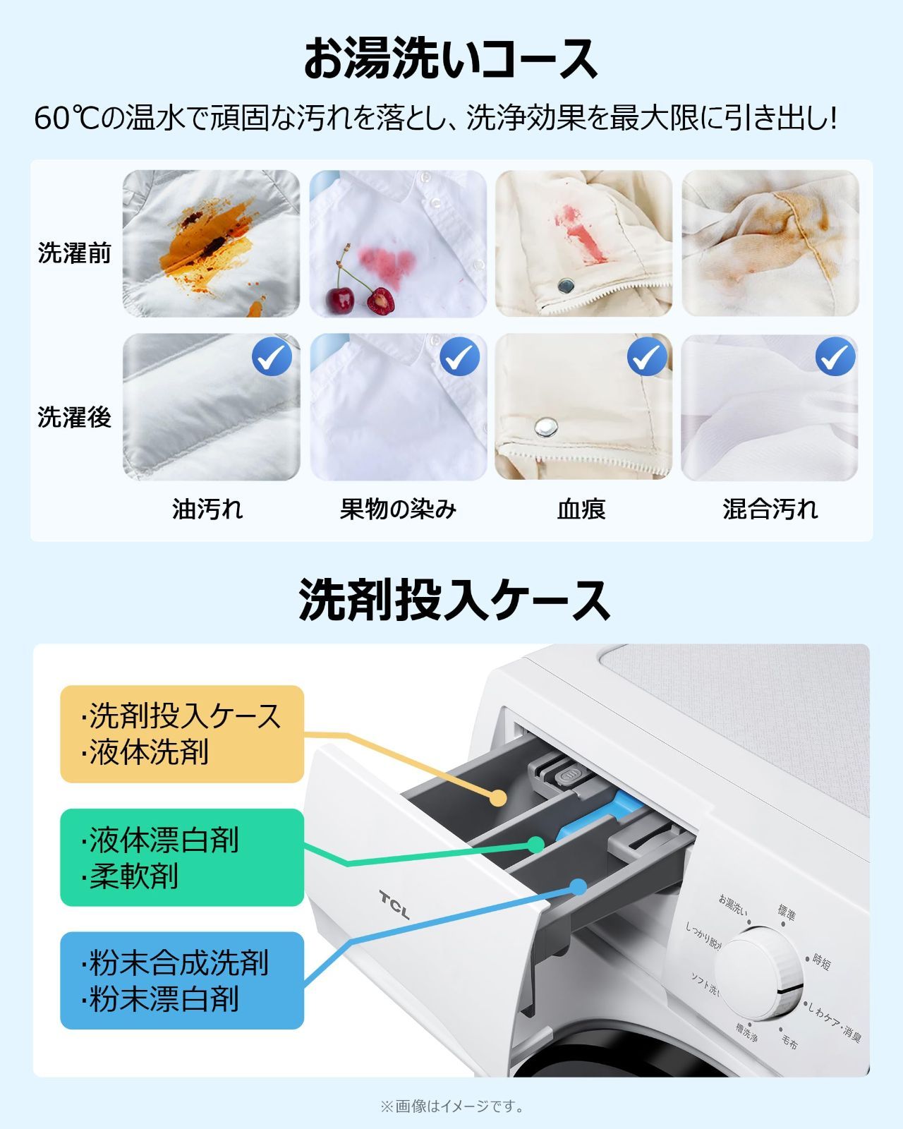 TCL ドラム式洗濯機 奥行48㎝ 幅60㎝ 超薄型 節水型 洗濯6㎏ 左開き