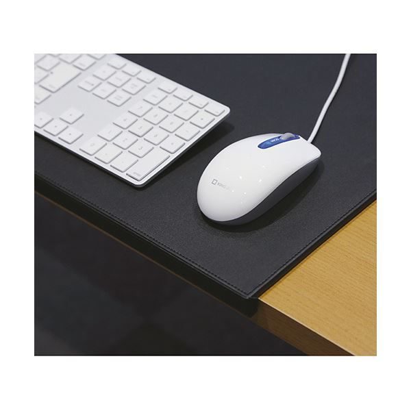 キングジム レザフェス デスクマット L900×450mm 黒 1967LFクロ 1枚