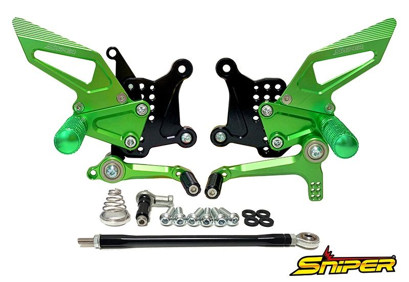 NINJA ZX-25R ZX-4R ストリート用 バックステップ 緑 クイックシフター
