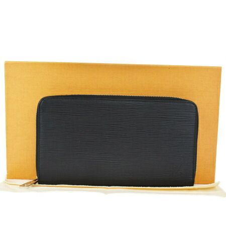 【中古】 中美品 ルイヴィトン LOUIS VUITTON ジッピー オーガナイザー 長財布 エピ ノワール ブラック レザー M60632 84MG790
