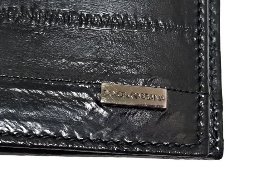 DOLCE&GABBANA ドルチェ＆ガッバーナ　長財布　黒 レザー 二つ折り DOLCE&GABBANA 新品同様 ドルチェ&ガッバーナ 長財布 二つ折り