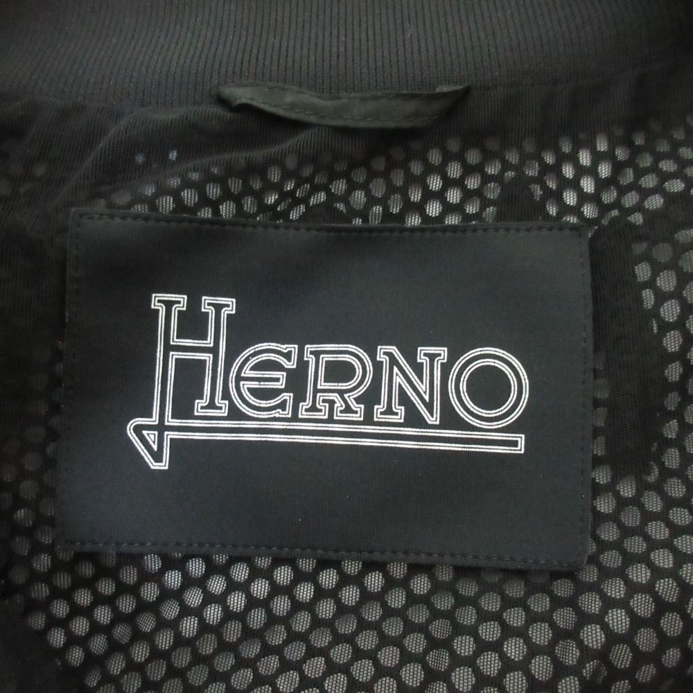 美品 23SS HERNO ヘルノ ロゴメッシュ ジップアップブルゾン