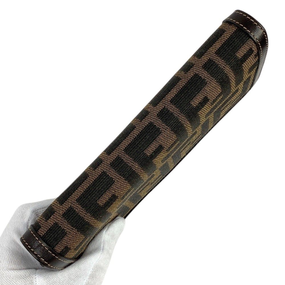 ◇SALE◇ □美品□ フェンディ 長財布 ズッカ ブラウン レザー