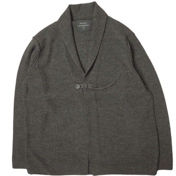 Nahyat ナヤット 日本製 7G MERINO WOOL KNIT CARDIGAN - AVELIA PARTNERSHIP MODEL メリノウールニットカーディガン n-062-116 Free CHARCOAL BROWN アルパカ トップス【新古品】【中古】【Nahyat】 新品 Nahyat ナヤット 日本製 7G MERINO WOOL KNIT CARDIGAN - AVELIA