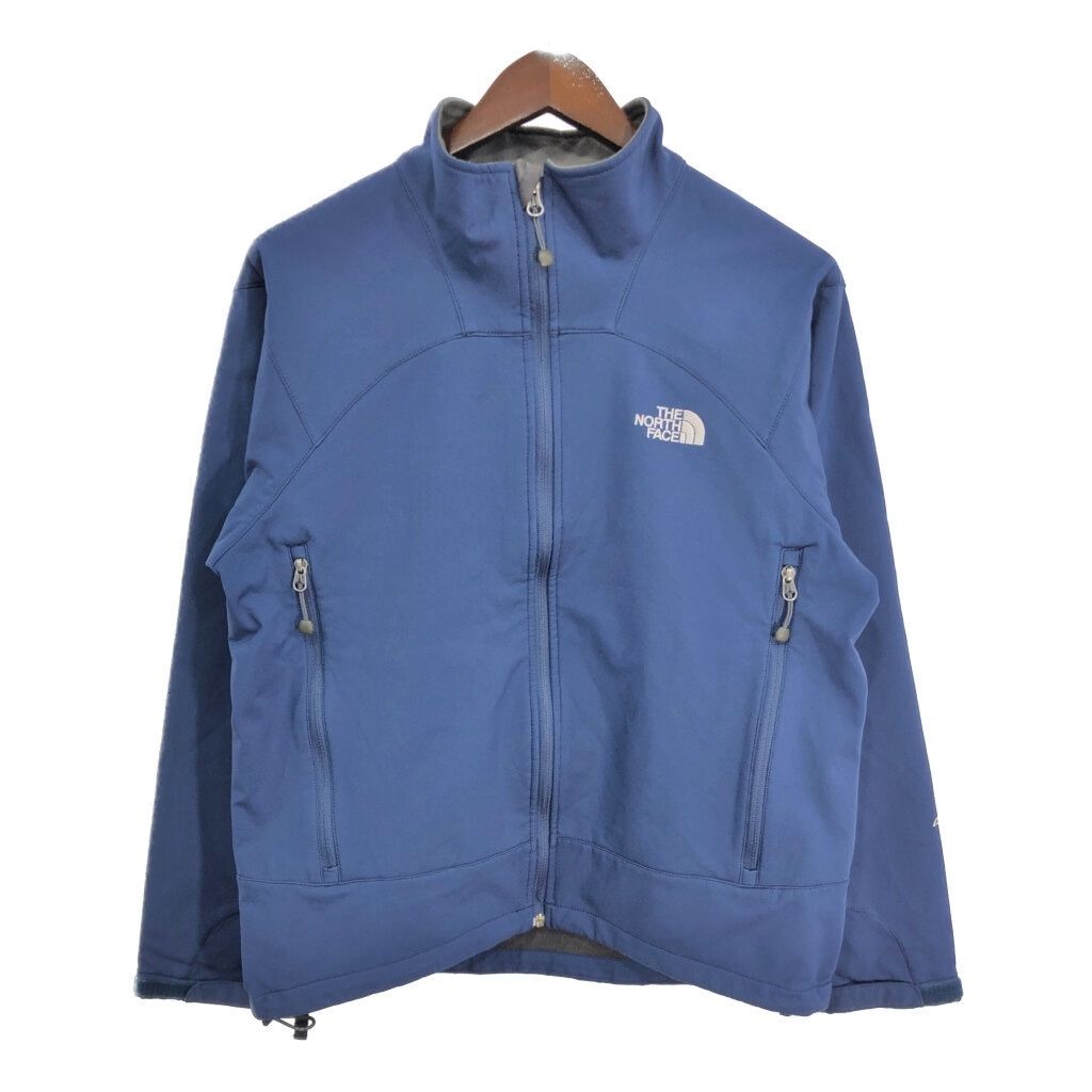 THE NORTH FACE ノースフェイス APEX ソフトシェルジャケット アウトドア ブルー (メンズ L) 中古 古着 S9941