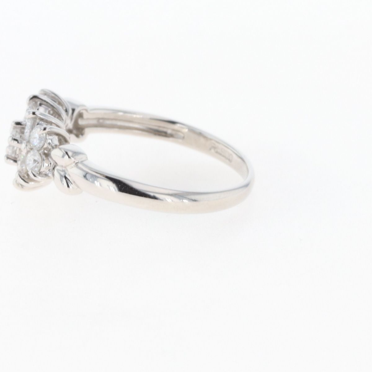 通販 本物 メレダイヤ デザインリング プラチナ 指輪 リング 10号