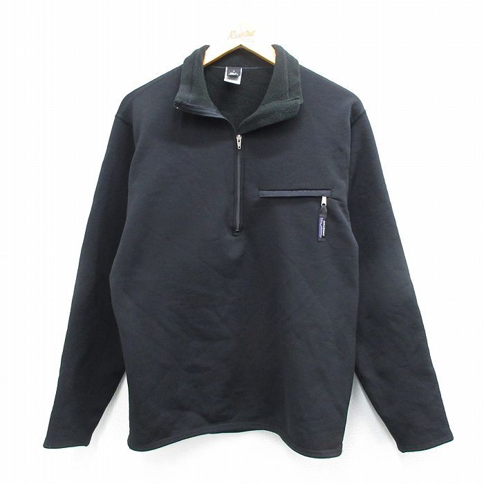 L/古着 パタゴニア patagonia 長袖 ハーフジップ ソフトシェル