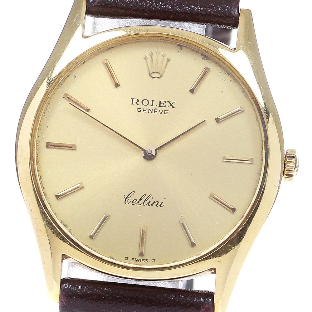 ROLEX Cellini K18YG 手巻き3804 ユニセックス　金無垢 ROLEX チェリーニ Ref.3804 18KYG 金無垢 | アンティーク時計の