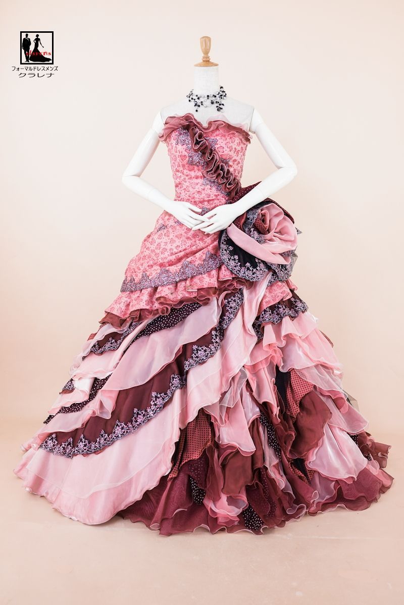 フォーマルドレス》購入 クラレナの ネックレス イヤリング付き ローズ  