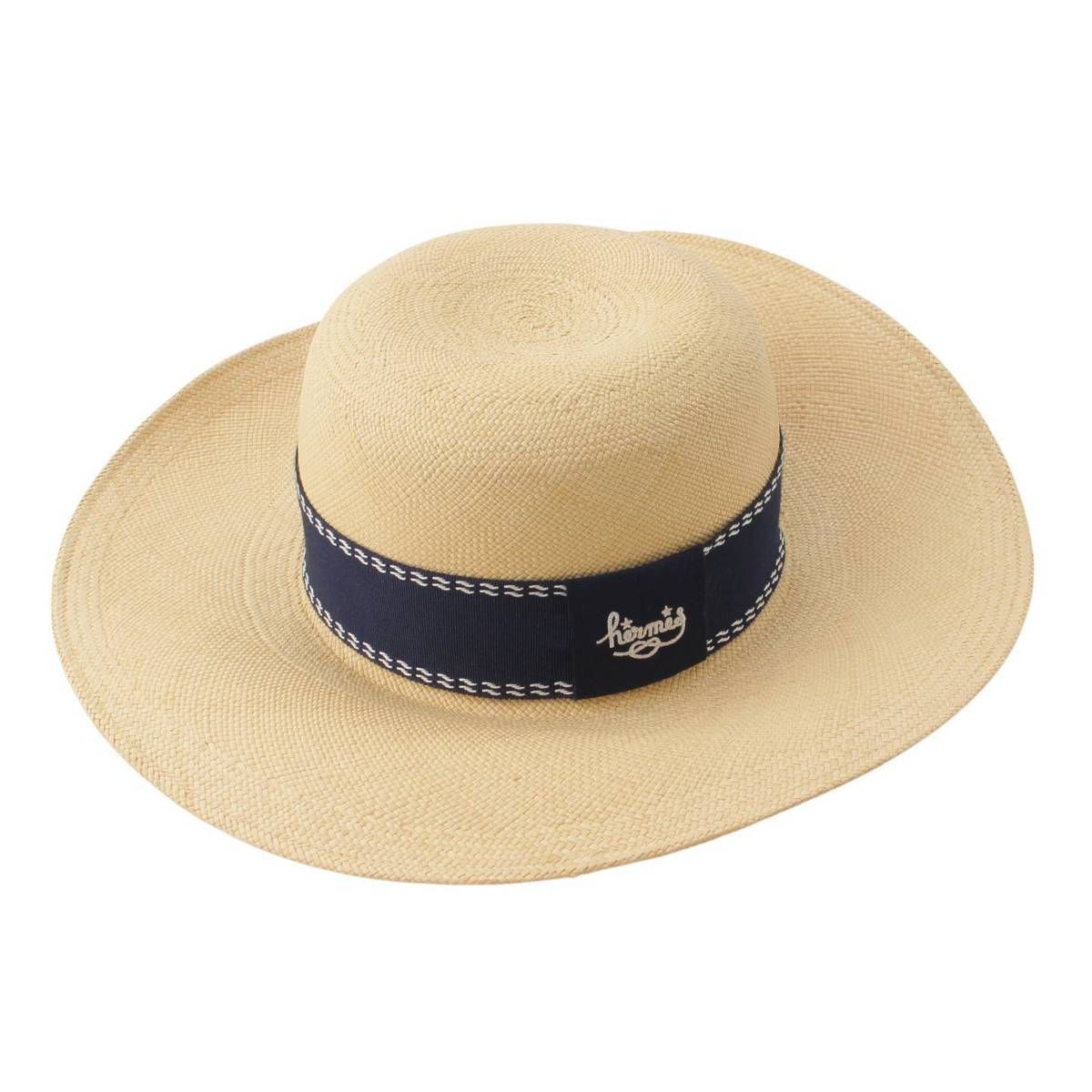 エルメス】Hermes TRINIDAD トリニダード ストローハット 麦わら帽子 