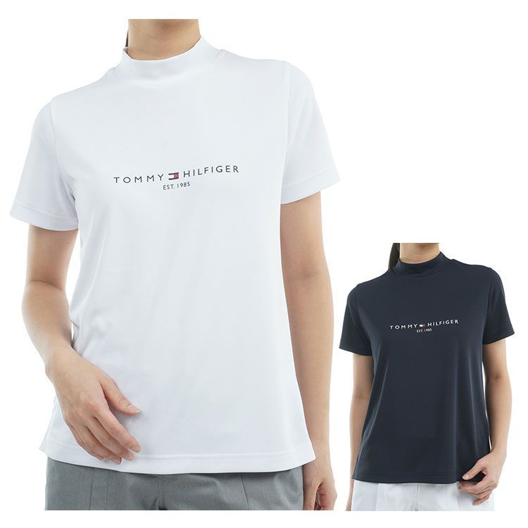 トミーヒルフィガー ゴルフ モックシャツ レディース 半袖 ハイネック