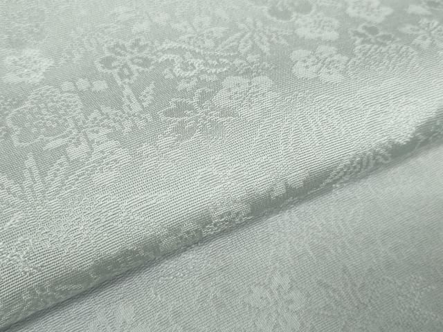 平和屋本店□極上 小紋 反物 着尺 三眠蚕絹 厄除干支紋意匠織 花尽くし  