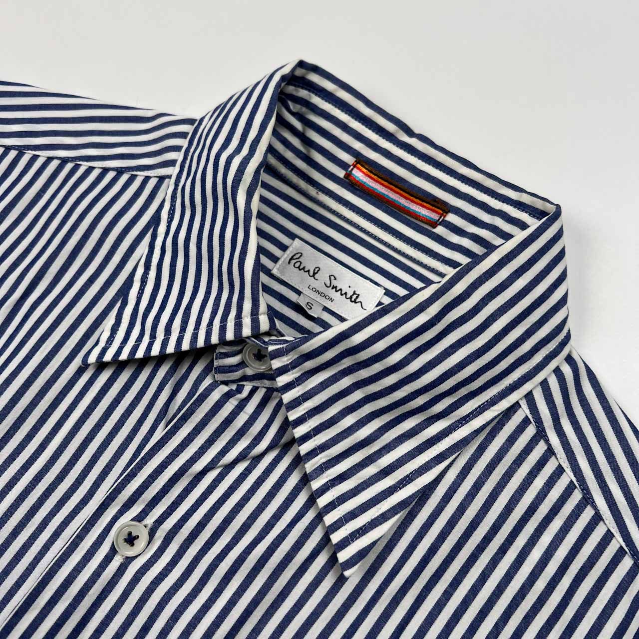 美品✨PS ポールスミス ストライプミックスシャツ 半袖 Paul Smith LONDON 日本製 メンズXL ポールスミス 半袖シャツ