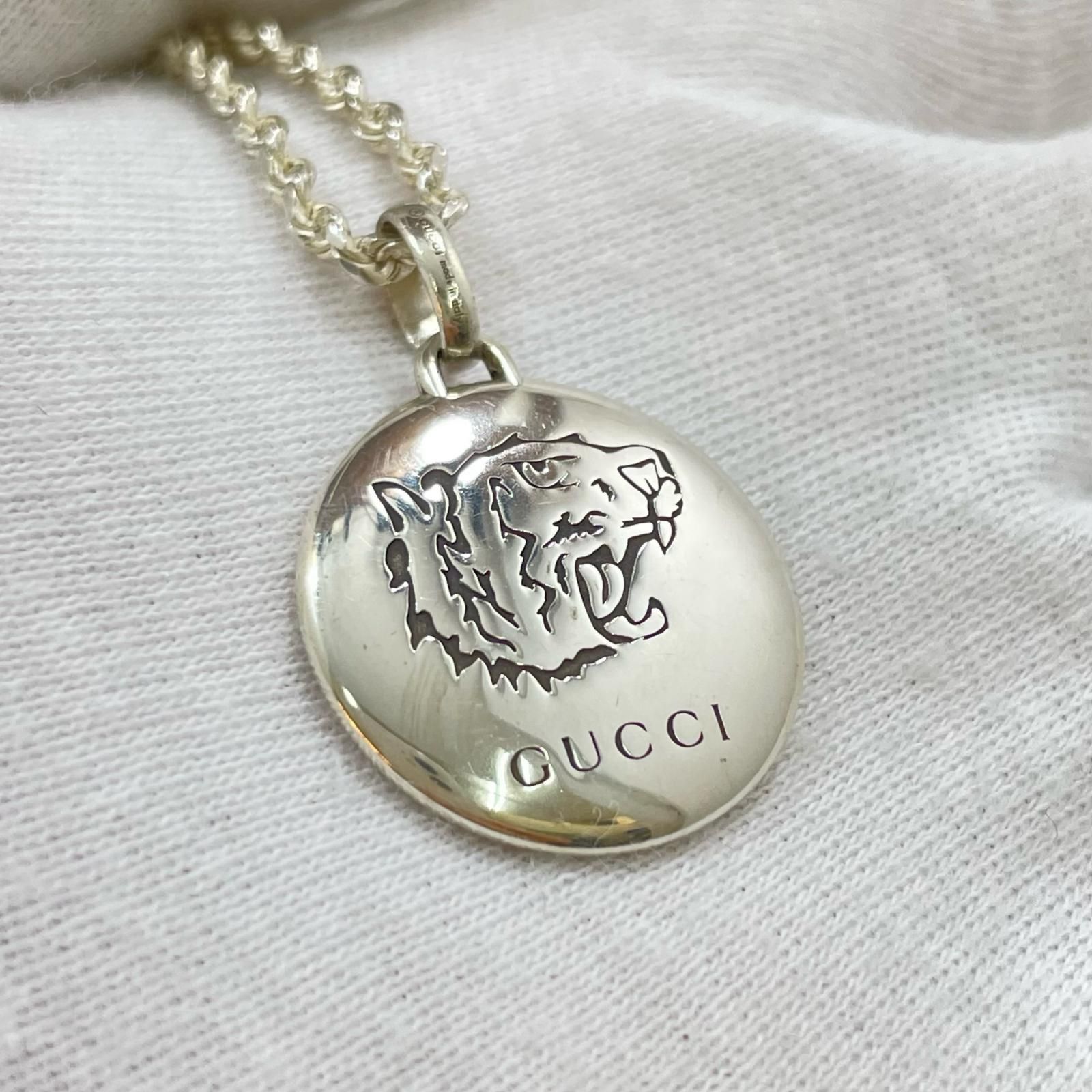 中古】GUCCI | グッチ ブラインドフォーラブ タイガー ペンダント 